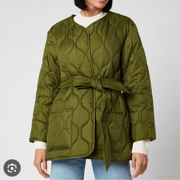 Barbour X ALEXACHUNG Women's Martha Cropped Quilt Jacket size U.S.  6 - Picture 1 of 6